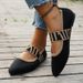 European And American Cross-border Fashion Fly-knit Mesh Lace-up Striped Trendy Shoes, Breathable Casual Plus-size_vogvips.com