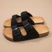 Lulangsen Women's Summer Sandals Square Buckle Casual Comfortable Non Slip Straps Versatile Style_vogvips.com