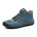 Large Size Men's Outdoor Casual Shoes, Slip-On Flat Shoes With Hand-Stitched Seams, Zipper Martin Boots, Short Boots_vogvips.com