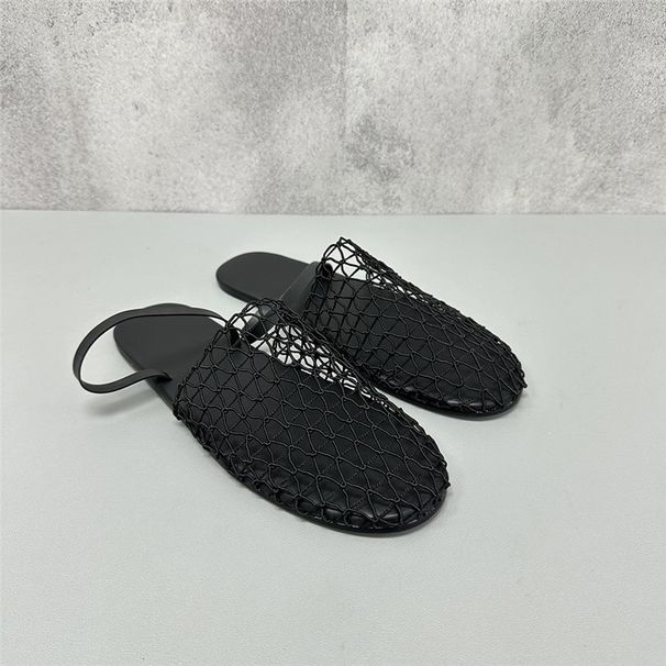 Genuine Leather Gladiator Sandals (Open-Toe Fisherman Sandals, Breathable Mesh & Adjustable Ankle Strap, Comfortable Flat Sandals For Women)_vogvips.com