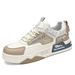 ShoeVault Leather Patchwork Thick Sole Height Increasing Sneakers Summer New Low-top Lace-up Casual College Style Versatile Men's_vogvips.com