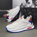 Summer New Breathable Mesh White Men's Versatile Thick Soled Sports Casual Dad Trendy Shoes_vogvips.com