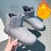 SHLIANG New Men's Winter Thickened Fleece Lined Leather Surface Slip-On Snow Boots Outdoor Sports Bread Shoe Large Size Rubber Sole X0088_vogvips.com