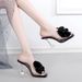 Small Diamond Cool Slippers Female Summer New Korean Version Fairy Wind Sweet Bow Half Drag High Heel One Word Drag_vogvips.com