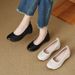MTX Light Thick-Soled Lazy Platform For Women, Genuine Round-Toe Slip-On Shoes, 2025 Autumn Casual High-Heeled_vogvips.com