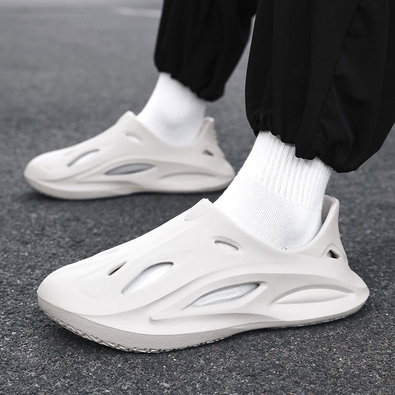 Men's Summer Soft Sole Clog Sandals With Cushioning, Sports Coconut Beach Closed-Toe Lightweight Slippers For Men_vogvips.com