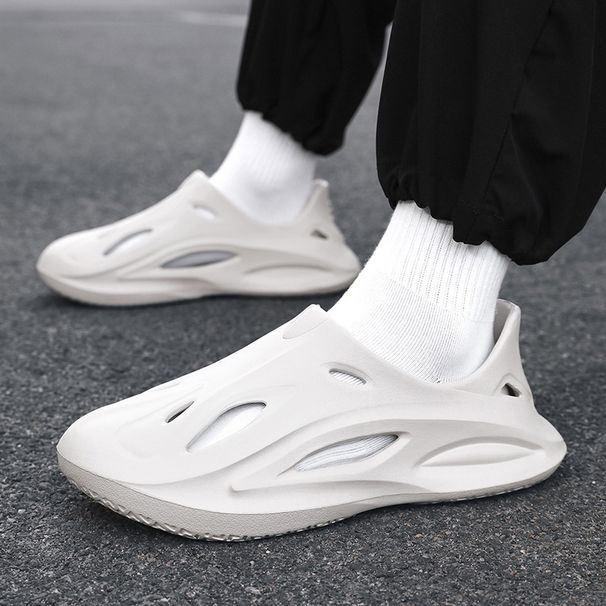 Men's Summer Soft Sole Clog Sandals With Cushioning, Sports Coconut Beach Closed-Toe Lightweight Slippers For Men_vogvips.com
