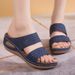 New Women Embroider Flowers Leather Women's Sandals Outdoor Light Casual Wedges Slippers Slip On Summer Shoes For Woman_vogvips.com