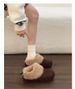 Inner Height Increase Furry Slippers For Women 2025 Winter New Style Fleece Lined Warm Northeast Cotton With_vogvips.com