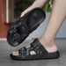 Sandalias Verano 2026 Hombre, Con Estampado, Hebilla Ajustable, Antideslizantes, Suela Gruesa, Chanclas De Moda Casual_vogvips.com
