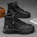 Martin Autumn British Style Motorcycle White High-top Leather Men's Height-increasing Non-slip Wear-resistant Work Boots_vogvips.com