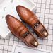 Men's Leather 2021 New Business Formal Korean Style Trendy British Large Size Casual Pointed Toe Hairstylist Shoes_vogvips.com