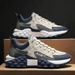 Leather-top waterproof daddy shoes men's platform elevating sports casual shoes men's fashion shoes_vogvips.com
