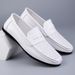 Euro Step Plus Size Men's Leather Shoes Ultrafine Hollow 2025 Spring New Fashion Trend Classic Loafers_vogvips.com