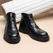 European Warm Series Genuine Short British Style Autumn Winter Soft Leather High-End Martin Cowhide Boots Men's Thick Sole_vogvips.com