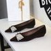 3685-H103 French-style Commuting Women's Versatile Sheepskin Velvet Rhinestone Bow Wedge Heel Elegant Pointed Toe Small_vogvips.com