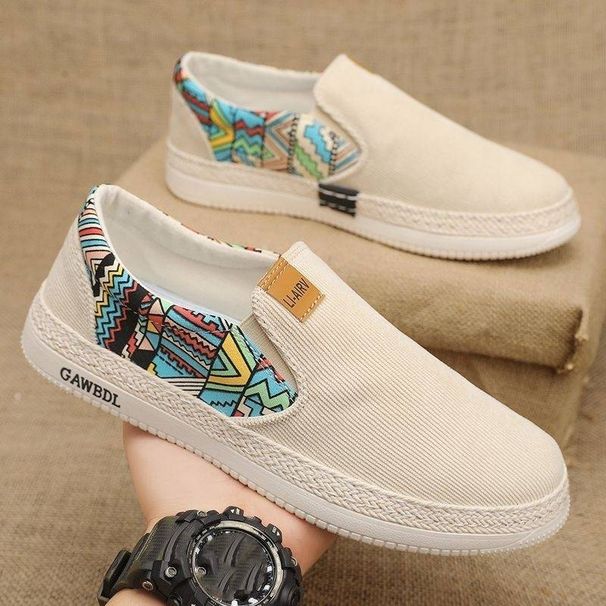 Summer Cloth Shoes For Men 2025A New Sporty And Casual Canvas Shoes For Men With A Thousand-layer Sole_vogvips.com