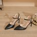 Women's Shoes Pointed Toe Nude High Heels - Slim Stiletto Pump Sandals With Ankle Strap For Office & Evening Wear To Wear Outside_vogvips.com