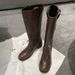 Top Quality Brown Black Chunky Knee Fashion Knight Boots High Heels Long Leather Slip On Designer Tall Boots For Womens No Box_vogvips.com