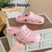 Summer Outdoor Beach Wear, Lightweight Half Closed Heel Sandals, Couple Style, Closed Toe, Drain Proof Sandals For Men_vogvips.com