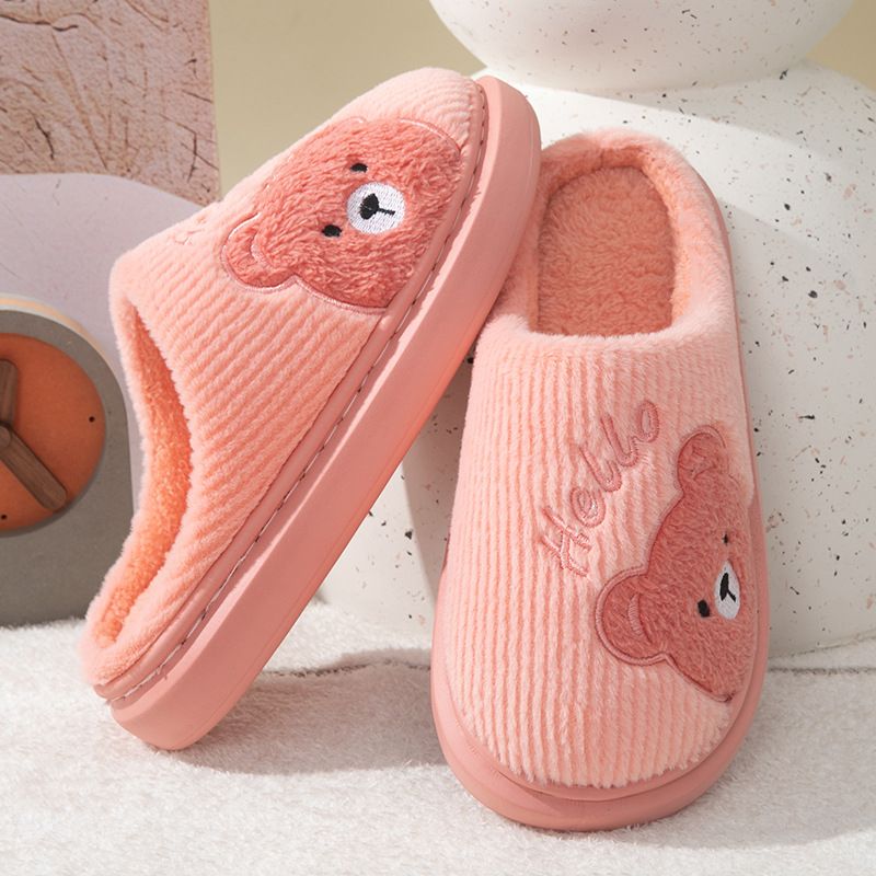 Women's Cotton Slippers For Autumn And Winter, Thick Sole, Non-Slip, EVA New Material, Eco-Friendly, Fleece-Lined, Warm Feet, Home Slippers For Men In Winter_vogvips.com
