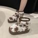 Winter New EVA Thick Sole Warm Closed Heel Non-Slip Cotton Shoes Cute Fleece-Lined Snow Boots For Women_vogvips.com