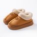 Bag Heel Thick Soled Cotton Slippers For Women, Autumn And Winter, Indoor Wear-resistant Soft Sole, Warm Home, Couple's Warm Snow Boots For Women_vogvips.com