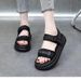 High-End Fashion Casual Bread Sandals For Women 2025 Summer New Thick-Soled Velcro Beach Platform Roman Shoes_vogvips.com