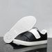 Men's Velcro Strap Training Shoes, Summer Leather Breathable Soft Sole Lightweight White Sneakers, Retro Couple Sneakers_vogvips.com
