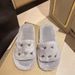 New Fashion Trendy Heart-Shaped Furry For Women, Autumn And Winter Indoor Thickened Warm Floor Cotton Slippers_vogvips.com