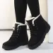 Womens ankle winter snow boots Botas strapless warm plush shoes womens Plus size 44 241022_vogvips.com