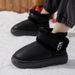 Snow Boots Outdoor Waterproof Closed Heel Slippers Women Winter Home New Couple Thick Sole Fleece Lined Warm Cotton_vogvips.com