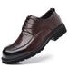 Men's new big head leather shoes business casual leather men's formal shoes thick soles for men_vogvips.com