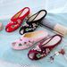 Embroidered Cloth Shoes, Fabric Outer Summer Cool Slippers, Chinese Style Auspicious Clouds, Fish Mouth Women's Shoes_vogvips.com