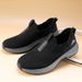 Men Fly Woven Breathable Walking Sneakers, Large Size Up To 46 Lightweight Casual Sports Footwear For Elderly Daily Wear_vogvips.com