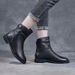 Leather Martin British Style 2024 Autumn Winter New Super Soft Fleece Lined Warm Stylish Versatile Slim Short Boots For_vogvips.com