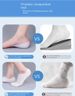 Height Enhancing Insoles In Socks Silicone Invisible Height Enhancing Pads White Elastic_vogvips.com