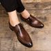 European And American Fashion New Pointed Toe Men's High Heels, Crocodile Embossed Business Formal Wear Men's Shoes Banquet Dress Wedding Leathershoes_vogvips.com
