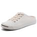 Spring/Summer New Student Canvas Women's Fashion Lace Up Board Open Small White Shoes Sandals Half Drag Brace Breathable_vogvips.com