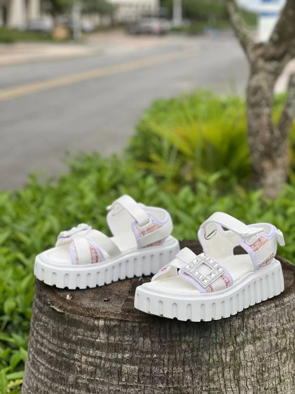 Rhodes New Punk Style Diamond Buckle Sandals Magic Buckle Women's Shoes Fashion Beach Shoes Heightening Thick Soled Sandals_vogvips.com