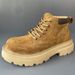 Men's Shoes Cowhide Retro Thick-soled High-top Leather Casual Tooling Rhubarb Martin Boots_vogvips.com