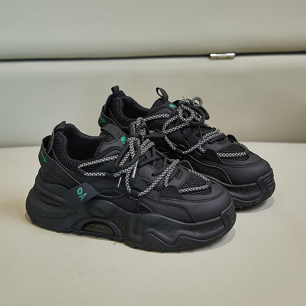 Ins Korean Version 2025 Spring New Dad For Women Students Sports Shoes Running Casual Thick Sole Height Increasing_vogvips.com