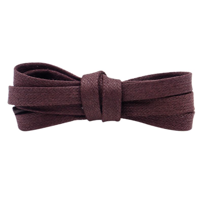 Cotton waxed shoelaces 0.8cm wide suitable for small white shoes canvas shoes leisure sports Shoe wax strap_vogvips.com