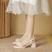 MTX French Style High Heels New High-end Fairy Pearl Bow Fashion One-strap Summer Dress Sandals For Women_vogvips.com