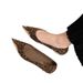 European And American Fashion Party Metal Pointed-toe Shallow Slip-on Shoes For Women With Built-in Height Increase_vogvips.com