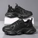 2025 New Sports For Men And Women Low-top Cold-adhesive Old Graffiti Black Warrior Dad Shoes Sneakers_vogvips.com