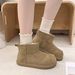 Vintage Fleece-Lined Thickened Warm Snow Boots For Women Autumn Winter New Comfortable Versatile Lightweight Furry_vogvips.com