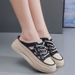 2026 Popular Summer Versatile Thick-soled Slip-on Breathable Closed-toe Mules For Women, High-end Mesh Sandals_vogvips.com