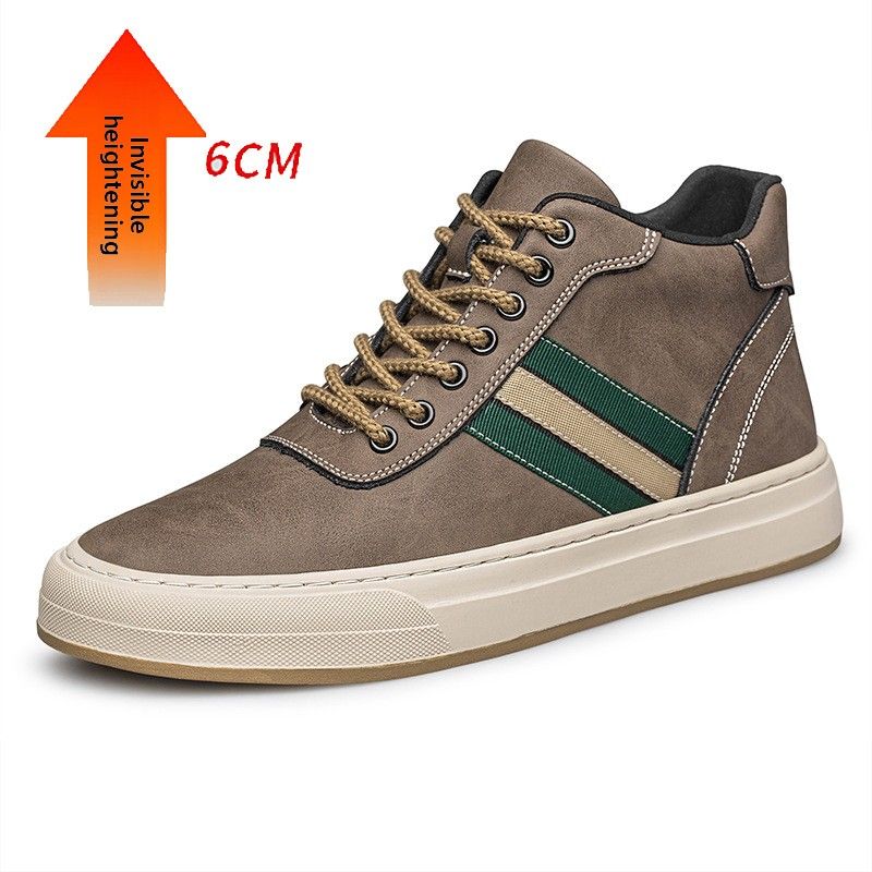 High-top Board Shoes Men's Shoes Leather Casual Shoes Men's Shoes_vogvips.com