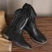 Vintage boots Men fall new Western cowboy boots Embroidered Knight boots_vogvips.com